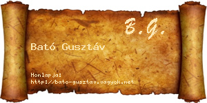 Bató Gusztáv névjegykártya