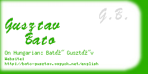 gusztav bato business card